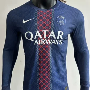 PSG 2025-26 Home Kit – Full Sleeve Player Edition